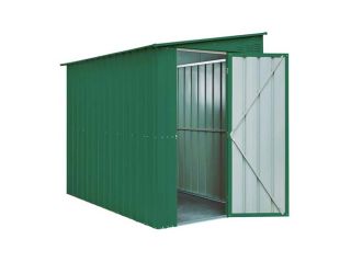 A 5ft x 8ft Globel lean-to shed in green