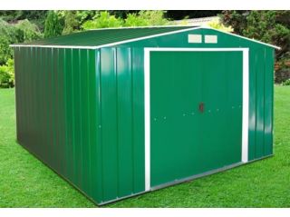 A 10ft x 10ft Sapphire shed in green