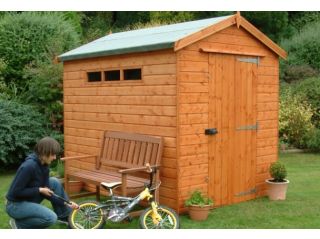 A standard 8x6 Security Apex shed