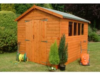 10x8 Supreme Workshop with standard 4ft double doors - 1'6" + 2'6"